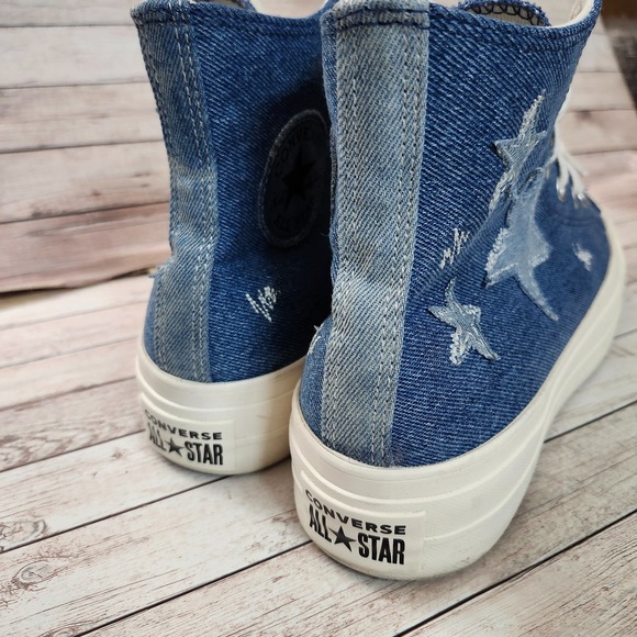 CONVERSE Women's Chuck Taylor All Star Lift Denim Jeans  Ortholite Insole 10.5 - Picture 4 of 16